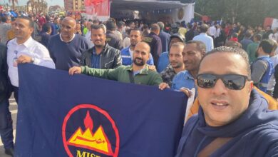 صورة رئيس شركة مصر للبترول :  يتقدم حشود العاملين بمصر للبترول لانتخاب رئيس الجمهورية